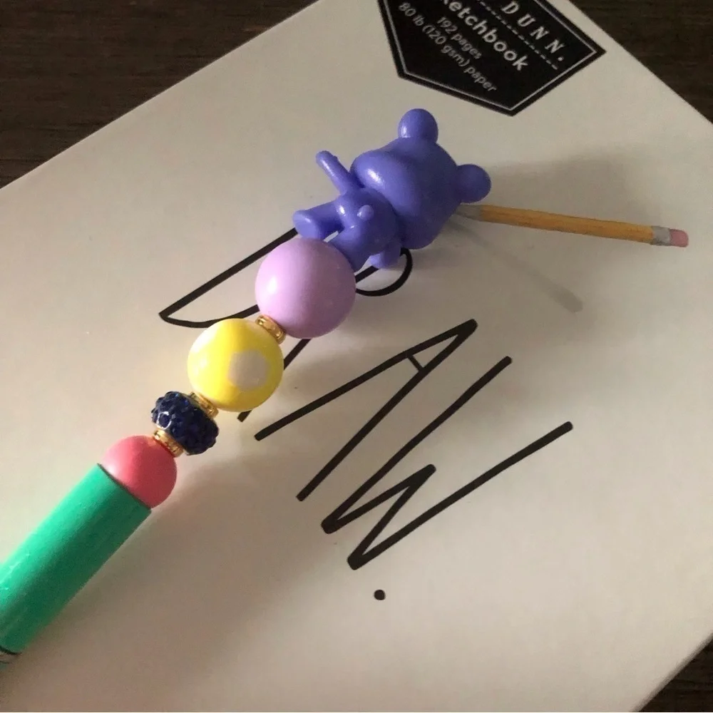 The Care Bears: Harmony Bear handmade beaded pen